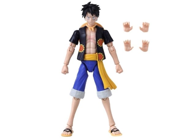 Bandai ANIME HEROES One Piece-figur med tillbehör, 16 cm - Monkey D. Luffy (Dressrosa-version)