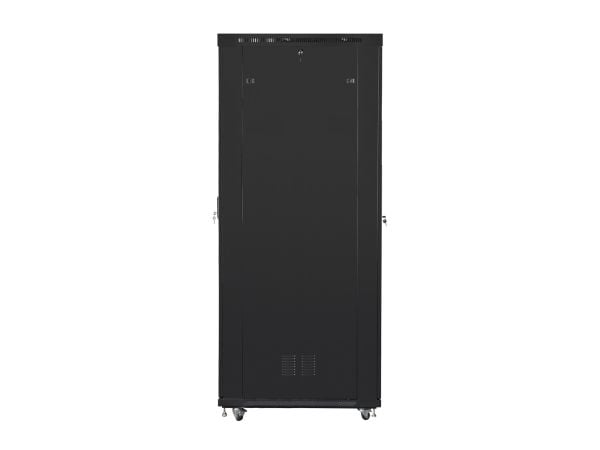 Lanberg 19-tuumainen telinepystykaappi 47U 800x1200mm, LCD lasiovi (FLAT PACK) musta
