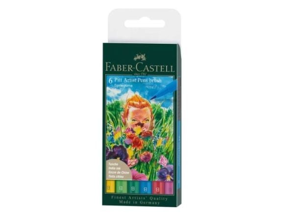 Faber-Castell 167177, 6 farger, Blå, Grønn, Lilac, Rosa, Gult, Flerfarget, Rund, Plast, Barn og voksne