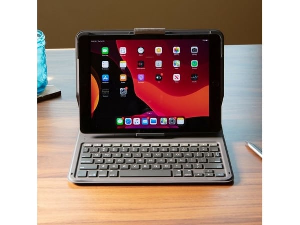 ZAGG Messenger Folio 2 - Tastatur og folioveske (boks) - bærbar - trådløs - QWERTY - Nordisk - koksgrå - for Apple 10.9-inch iPad Air