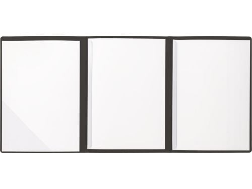 Brunnen folder, Flerdelt filmappe, A4, Fotoark kartong, Svart, 270 g/m², 230 mm