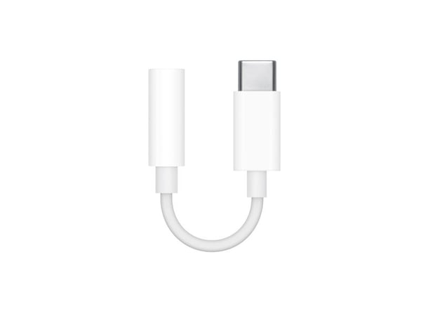 Apple - USB-C til hodetelefons-jakkadapter - USB-C hann til mini-phone stereo 3.5 mm hunn