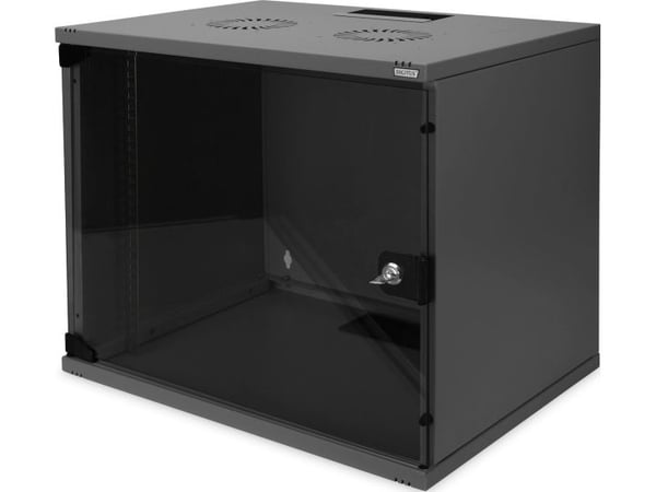 DIGITUS Professional - Skap - SOHO, unmounted - 540x400 mm (wxd) - veggmonterbar - RAL 9005, svart - 9U - 19"