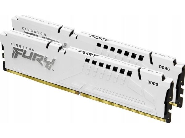 Kingston Technology FURY Beast 32 Gt 6000 MT/s DDR5 CL30 DIMM (2 kpl:n pakkaus) , valkoinen, EXPO, 32 GB, 2 x 16 GB, DDR5, 288-pin DIMM, Valkoinen