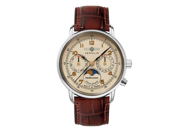 Zeppelin Mediterranee 9637-5 kvartsur, brun