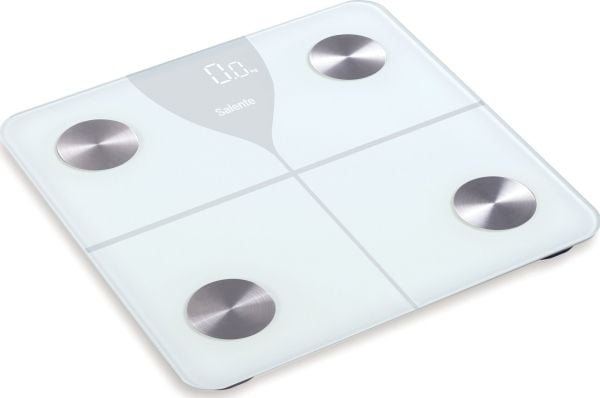 Evolveo EVOLVEO EVOLVEO Salente SlimFit kylpyhuoneen vaaka, henkilökohtainen diagnostinen kuntovaaka, Bluetooth, valkoinen