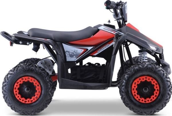 Ramiz Quad Highper akulle Punainen 35km/h + Harjaton moottori 1000W + Puhallettavat pyörät + Säädettävä istuin + Säädettävä istuin