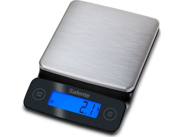 Salente DiamondCook, Elektronisk kjøkkenvekt, 3 kg, 0,1 g, Sort, Rustfritt stål, Rustfritt stål, Benkeplate