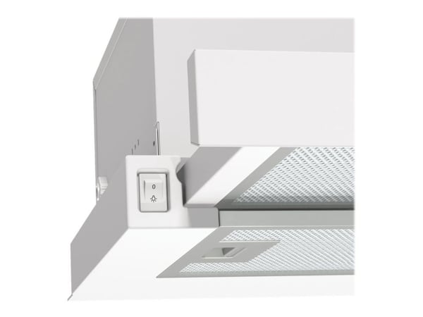 Gorenje Essential TH60E3W - Panser - teleskopisk - bredde: 60 cm - dybde: 30.6 cm - ekstraksjon og resirkulasjon (-) - hvit