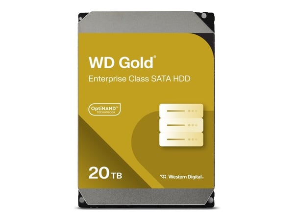 WD Gold WD202KRYZ - Harddisk - Enterprise - 20 TB - intern - 3.5" - SATA 6Gb/s - 7200 rpm - buffer: 512 MB