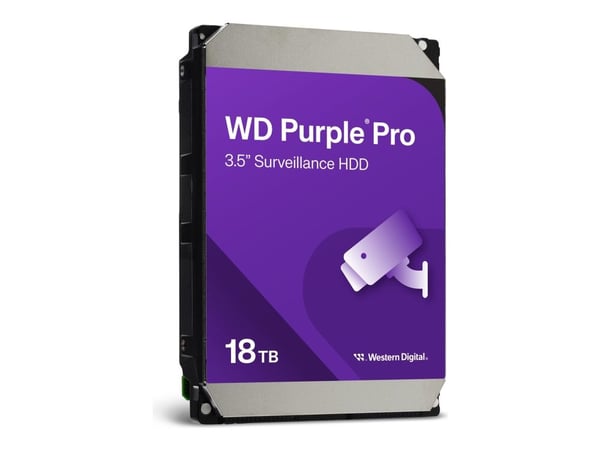 WD Purple Pro WD181PURP - Hårddisk - 18 TB - inbyggd - 3.5" - SATA 6Gb/s - 7200 rpm - buffert: 512 MB