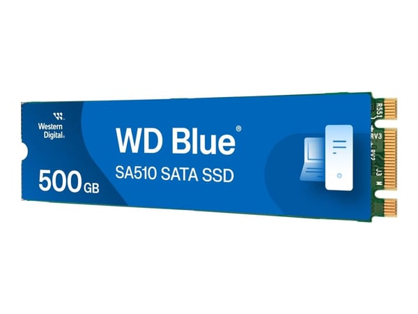 WD Blue SA510 WDS500G3B0B - SSD - 500 GB - intern - M.2 2280 - SATA 6Gb/s - blå
