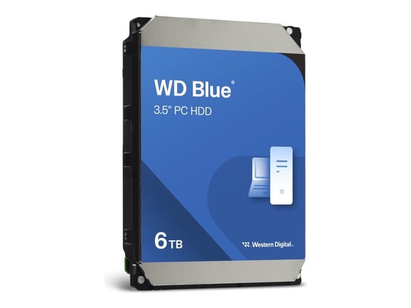 WD Blue WD60EZAX - Harddisk - 6 TB - intern - 3.5" - SATA 6Gb/s - 5400 rpm - buffer: 256 MB