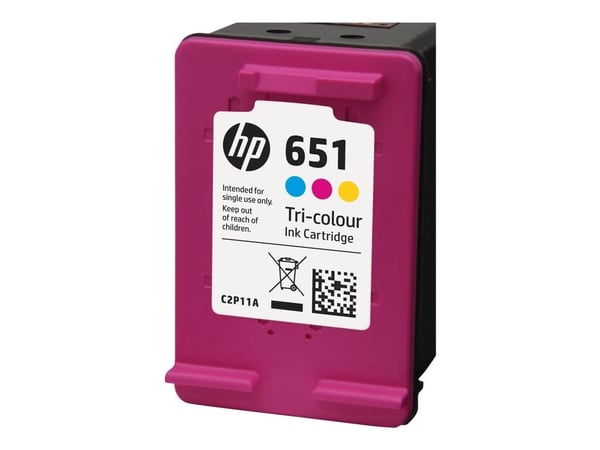 HP 651 - Väri (syaani, magenta, keltainen) - alkuperäinen - Ink Advantage - värikasetti - Officejet 202, 252 Mobile -puhelimiin