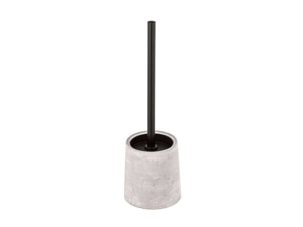WENKO 24815100, Toalettbørste og holder, Grå, Sement, Plast, Rustfritt stål, 380 mm, 11,5 cm
