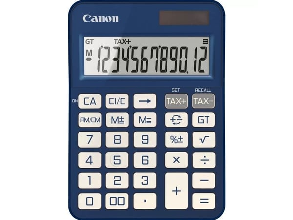 Canon KS-125KB - Skrivebordskalkulator - 12 sifre - solcellepanel, batteri - blå