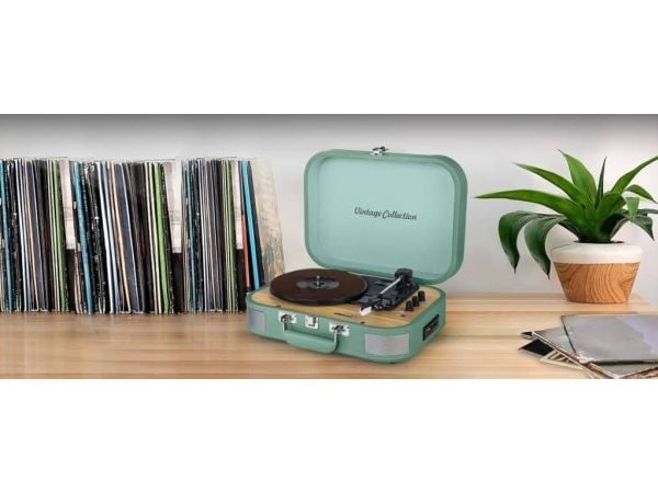 Muse MT-201WG, Automatisk, Turkis, 45,75,33 RPM, Rotasjon, 3,5 mm, 10 W