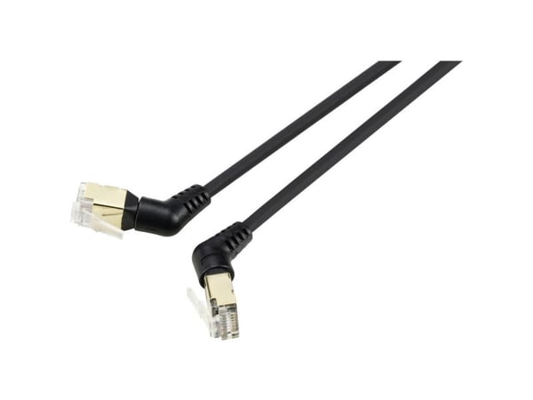 Renkforce RF-6071556, 2 m, Cat8.2, S/FTP (S-STP), RJ-45, RJ-45, Sort