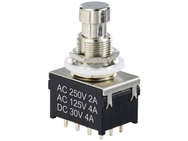 TRU COMPONENTS Painekytkin 4 P2T, jossa suora tappi TC-12193716 Katkaisuvirta (max.): 4 A 1 kpl