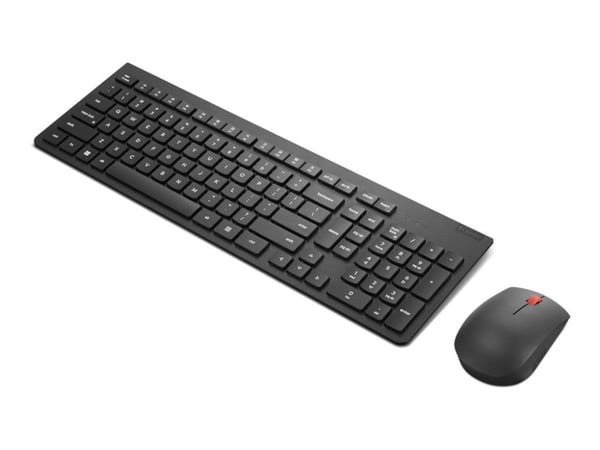 Lenovo Essential Wireless Combo Gen 2 - Tastatur- og mussett - trådløs - 2.4 GHz - Fransk - svart - pappeske - CRU