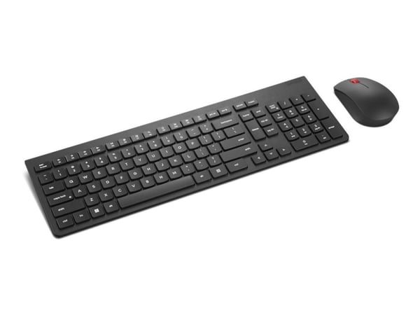 Lenovo Essential Wireless Combo Gen 2 - Tastatur- og mussett - trådløs - 2.4 GHz - Fransk - svart - pappeske - CRU