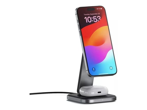 Satechi ST-Q21FM, Sisätila, USB, Langaton lataaminen, Harmaa
