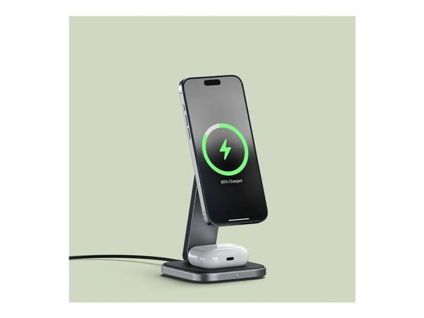 Satechi ST-Q21FM, Sisätila, USB, Langaton lataaminen, Harmaa