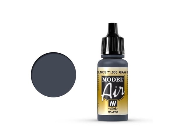 Vallejo 71.005, 17 ml, Blå, Grå, Matt, Flaska