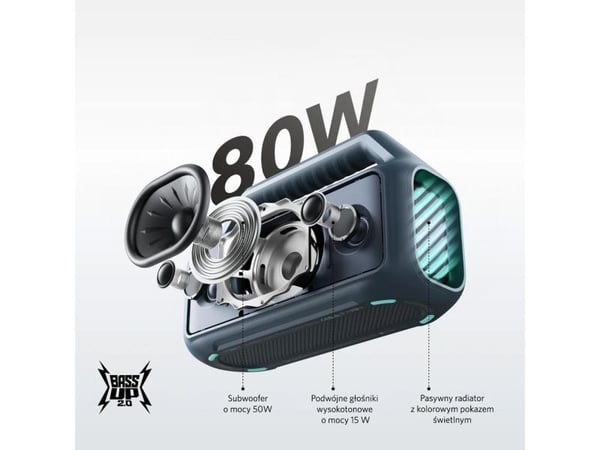 Soundcore Boom 2, 2.1 kanaler, 80 W, 50 W, 30 W, Kabel, USB Type-C
