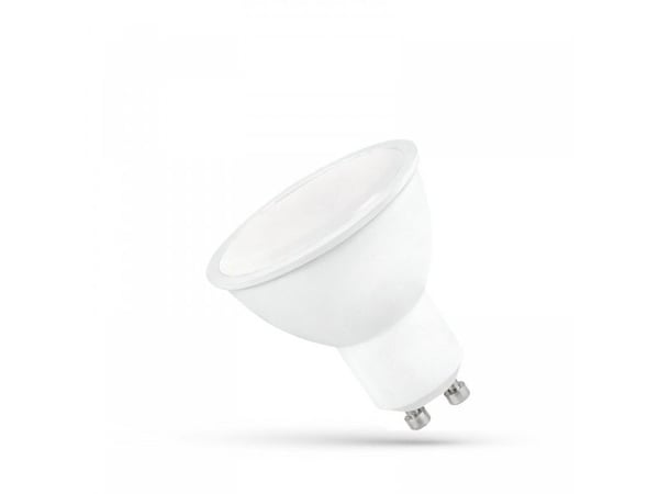 Spectrum LED GU10 pære 230V 6W SMD NW med opalhvitt glass SPECTRUM
