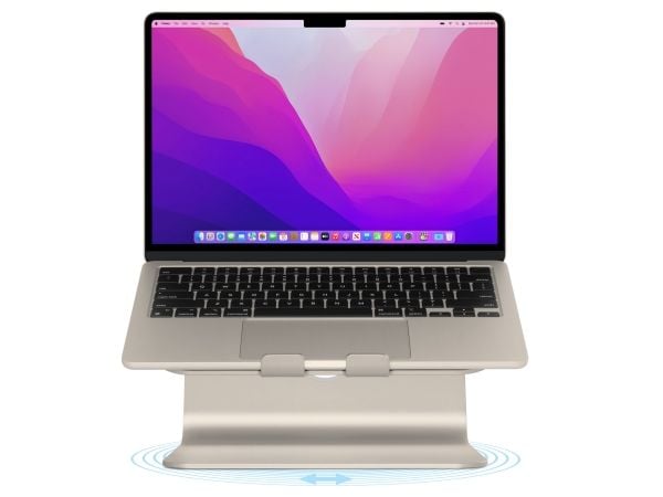 Rain Design MSTAND360 LAPTOP STAND WITH 360, Kannettavan tietokoneen teline, Kulta, Alumiini, 30,5 cm (12"), 38,1 cm (15"), 38,1 cm (15")