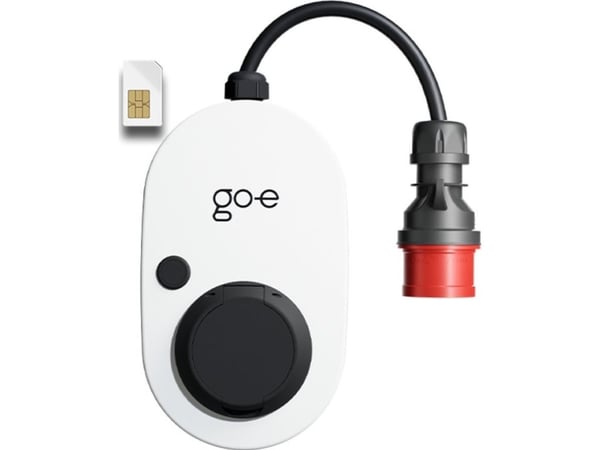 go-e Charger Gemini flex 2.0 11 kW (16A 3-fase) veggboks (hvit/svart, mobil ladestasjon, 4G/LTE)