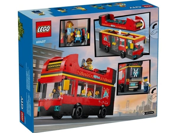 LEGO City 60407 Rød dobbeltdekker-turistbuss