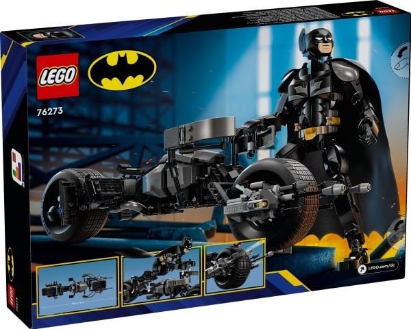 LEGO Super Heroes 76273 Rakennettava Batman™-hahmo ja Batpod-pyörä