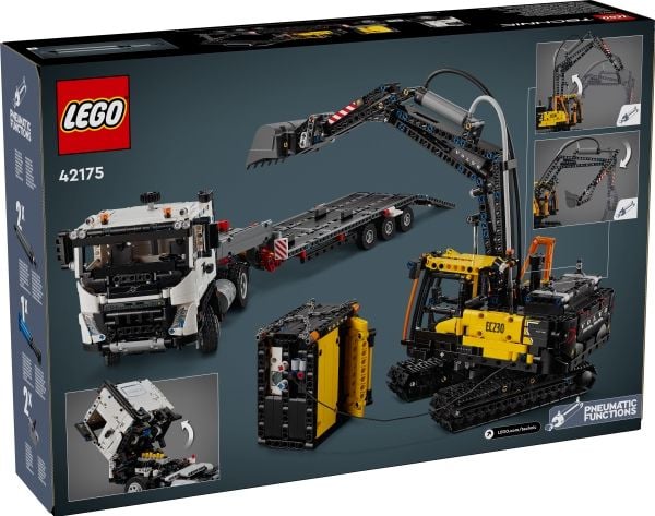LEGO Technic 42175 Volvo FMX-trailer og EC230 el-gravemaskin