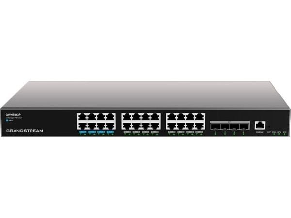 Grandstream GWN7813P - Switch - enterprise, managed - L3 - Styrt - 16 x 10/100/1000 (PoE+) + 4 x 10 Gigabit SFP+ + 8 x 10/100/1000 (PoE++) - stasjo...