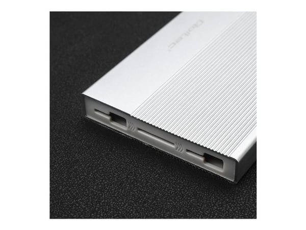 Qoltec aluminiumshus | SSD HDD 2,5" stasjonsplass | SATA | USB 3.0 | Superhastighet 5 Gb/s | 2TB | Sølv