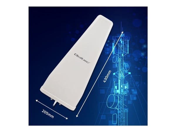 Qoltec - Antenni - mobiili - 14 dBi - ympärisäteilevä - ulkotiloissa