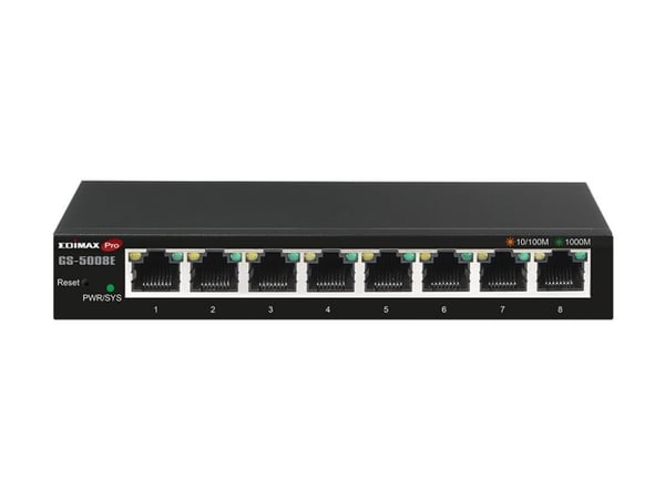 Edimax Pro GS-5008E - Switch - smart - 8 x 10/100/1000 - veggmonterbar
