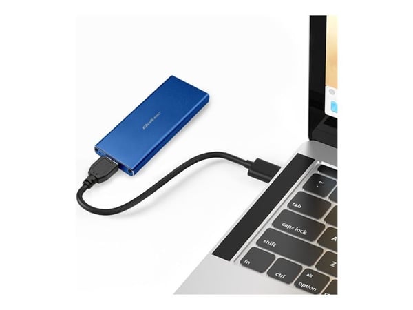 Qoltec Housing | M.2 SSD-stasjonsplass | SATA | NGFF | USB 3.0 | Superhastighet 5 Gb/s | 2TB | Žydra