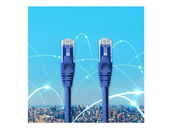 Qoltec - Koblingskabel - RJ-45 (hann) til RJ-45 (hann) - UTP - CAT 6 - uten hindringer - blå
