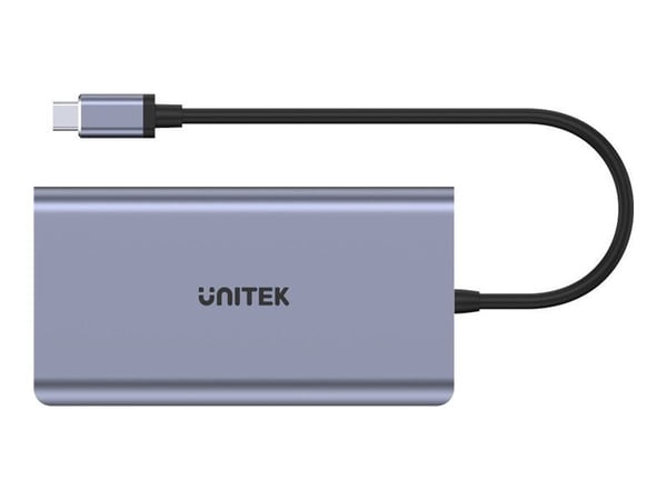 USB HUB Unitek HUB 8-i-1 USB-C 3.1; HDMI; VGA; RJ45; SD; PD 100W; D1019B