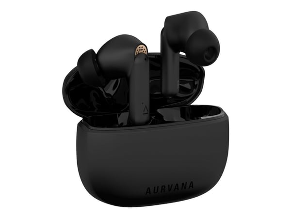 Creative Aurvana Ace - True wireless-hodetelefoner med mikrofon - i øret - Bluetooth - aktiv støydemping - svart, bøkker
