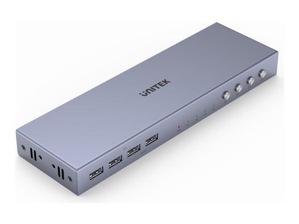 Unitek V306A - Omkopplare för tangentbord/video/mus/USB - 4 in, 1 out - 4 x KVM / USB - skrivbordsmodell