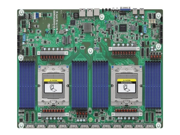 ASRock Industrial GENOA2D24G-2L+ - Hovedkort - LGA6096 Socket - 2 Støttede CPU-er - USB 3.2 Gen 1 - 2 x Gigabit LAN - innbygd grafikk (CPU kreves)