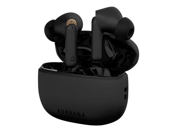 Creative Aurvana Ace - True wireless-hodetelefoner med mikrofon - i øret - Bluetooth - aktiv støydemping - svart, bøkker