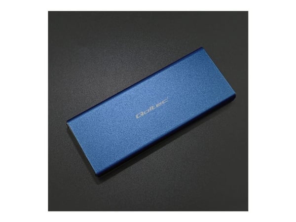 Qoltec Housing | M.2 SSD-stasjonsplass | SATA | NGFF | USB 3.0 | Superhastighet 5 Gb/s | 2TB | Žydra