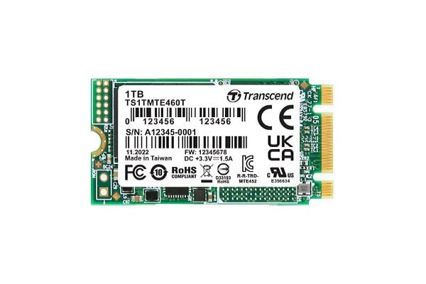 Transcend TS128GMTE460T-I SSD 128GB M.2 2242 PCIe Gen3x2 NVMe 3D TLC BiCS5 DRAM-less PE - <p>Ingen detaljert beskrivelse tilgjengelig</p> (TS128GMT... Transcend TS128GMTE460T-I SSD 128GB M.2 2242 PCIe Gen3x2 NVMe 3D TLC BiCS5 DRAM-less PE - <p>Ingen detaljert beskrivelse tilgjengelig</p> (TS128GMT...