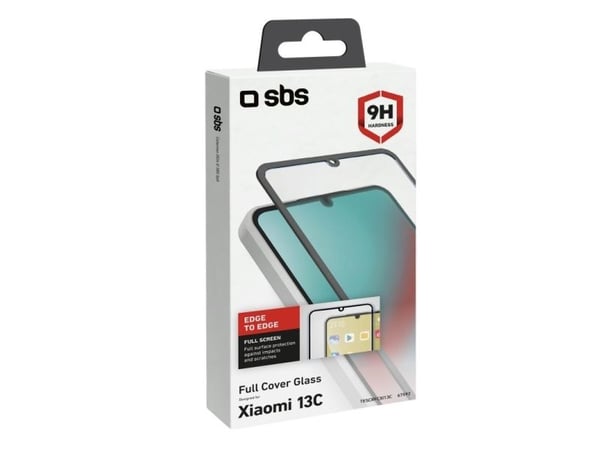 SBS TESCRFCXI13C, Xiaomi, 13C 4G, Støtbestandig, Ripebestandig, Sort, Gjennomsiktig, 1 stykker