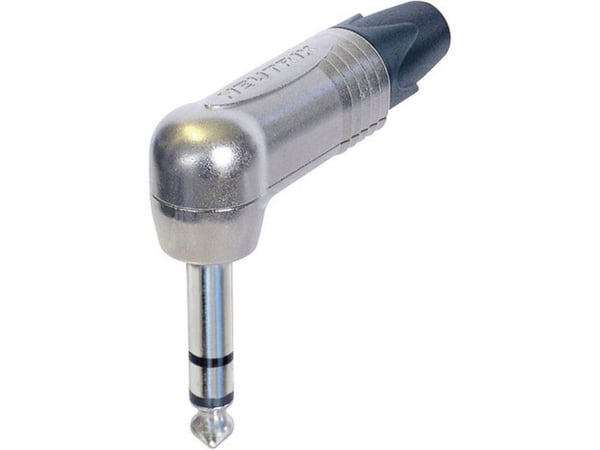 Neutrik NP3RX-B Jack plugg 6,35 mm Plugg, vinklet Antall pinner: 3 Stereo Sort 1 stk.